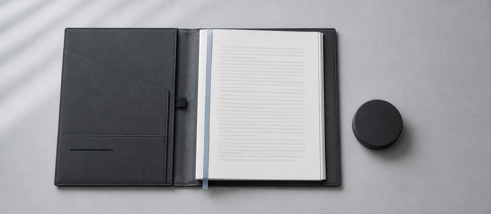 A policy document in an open folio